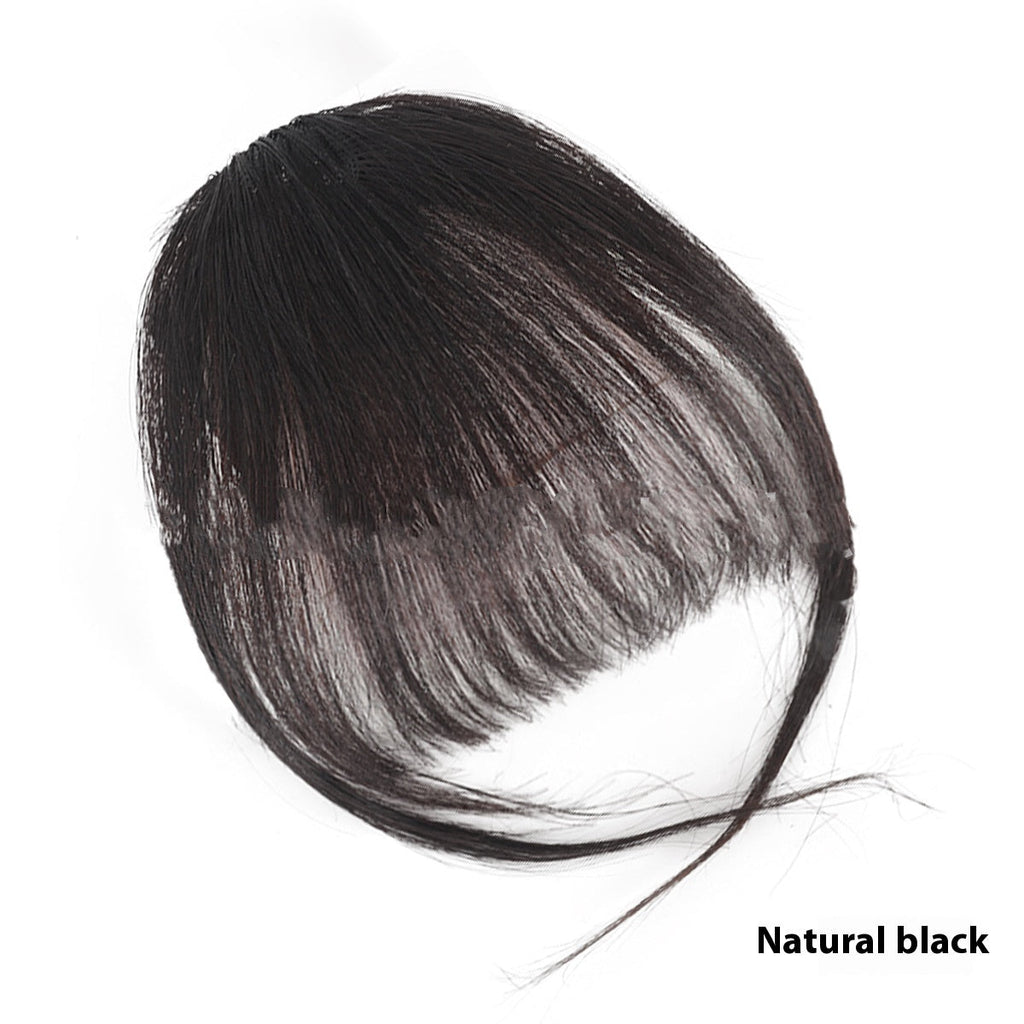 European And American Real Hair Bangs Wig Set Clip-in Bang Women's Natural Light