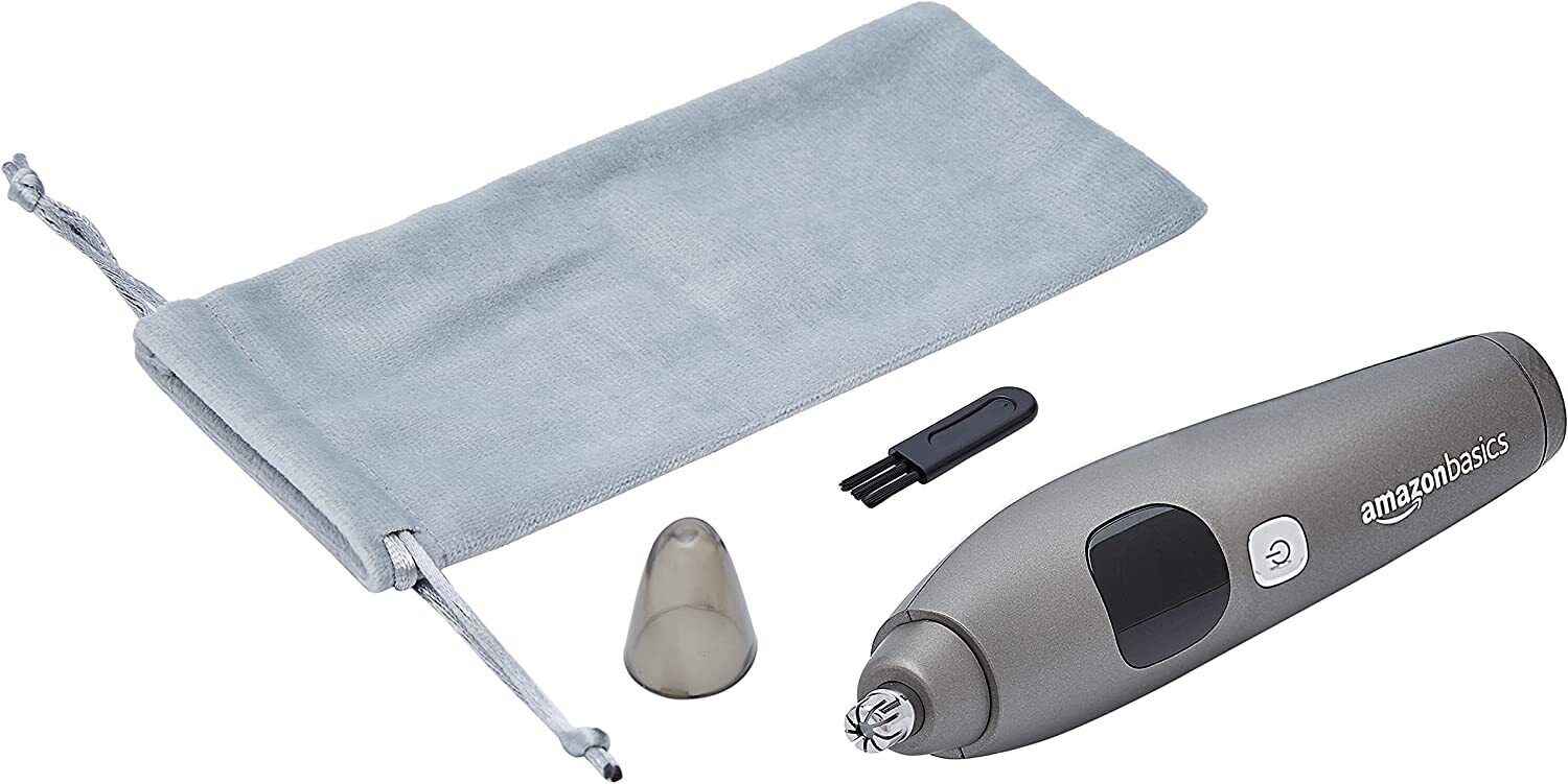 Portable Electric Nose Ear Hair Trimmer Electric Clipper Dual Spinning Blade