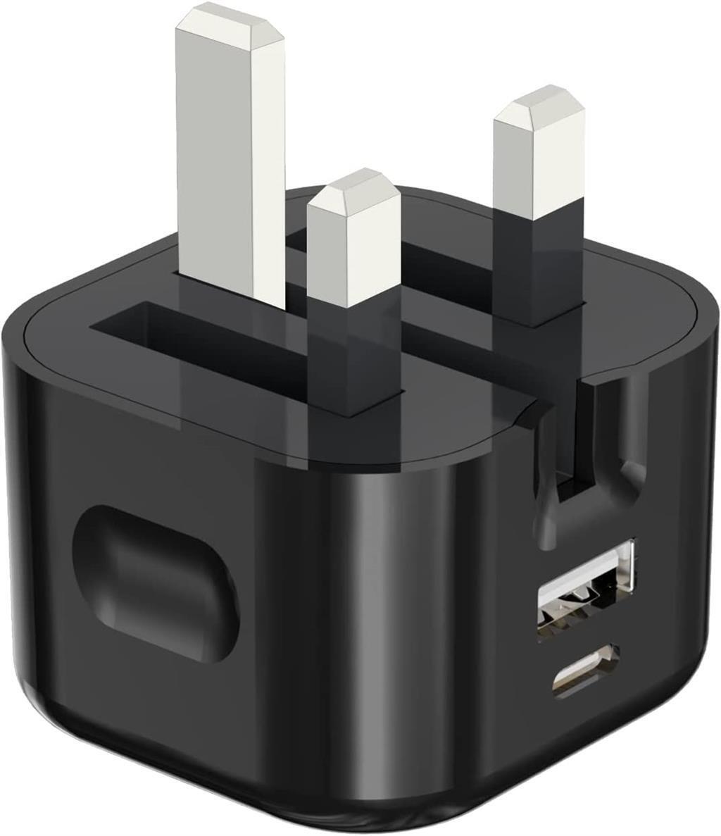 Fast PD Charger Dual USB Charging Adapter For iPhone Samsung Universal UK PLUG