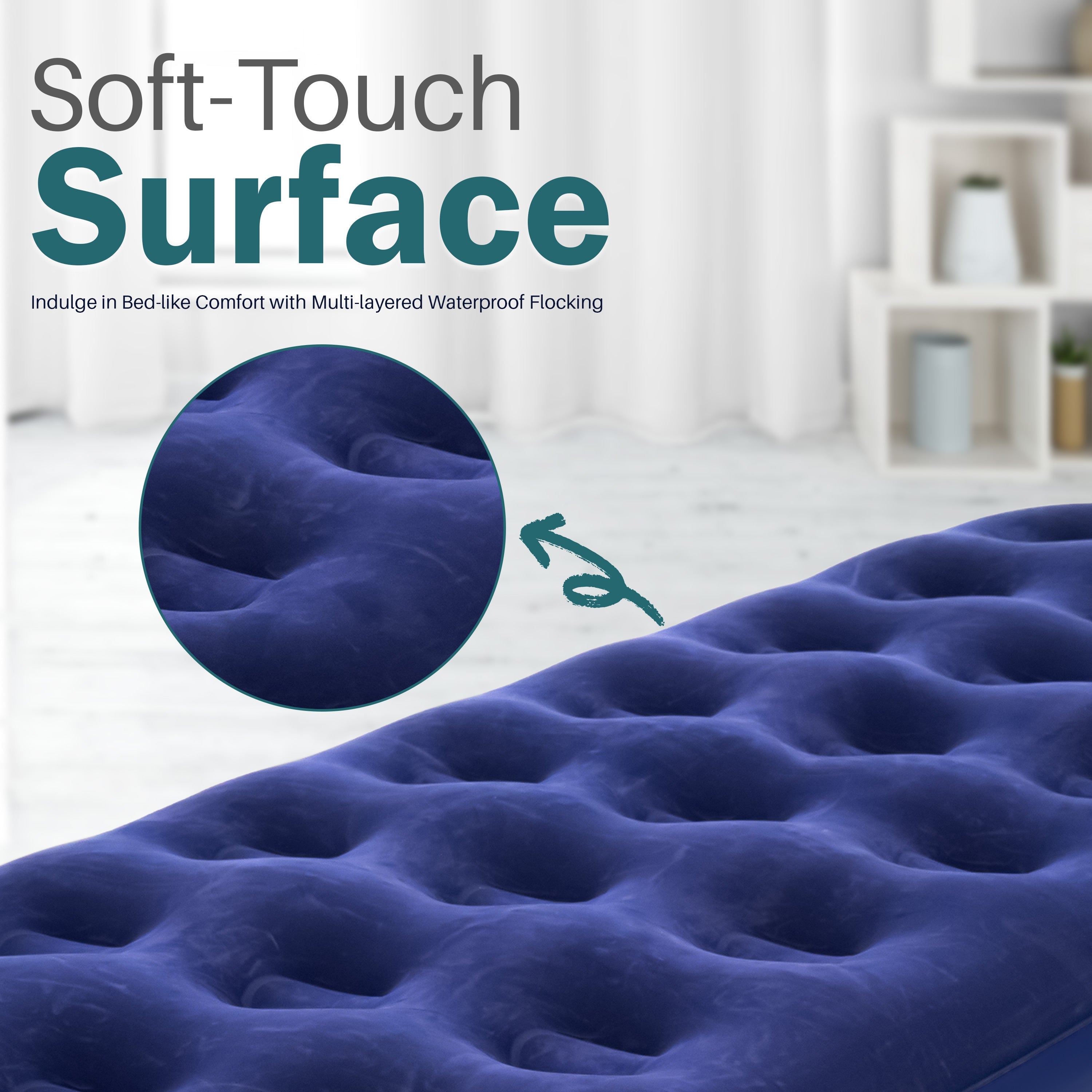 Crystals Single/Double Inflatable Air Mattress Blow Up Bed Airbed