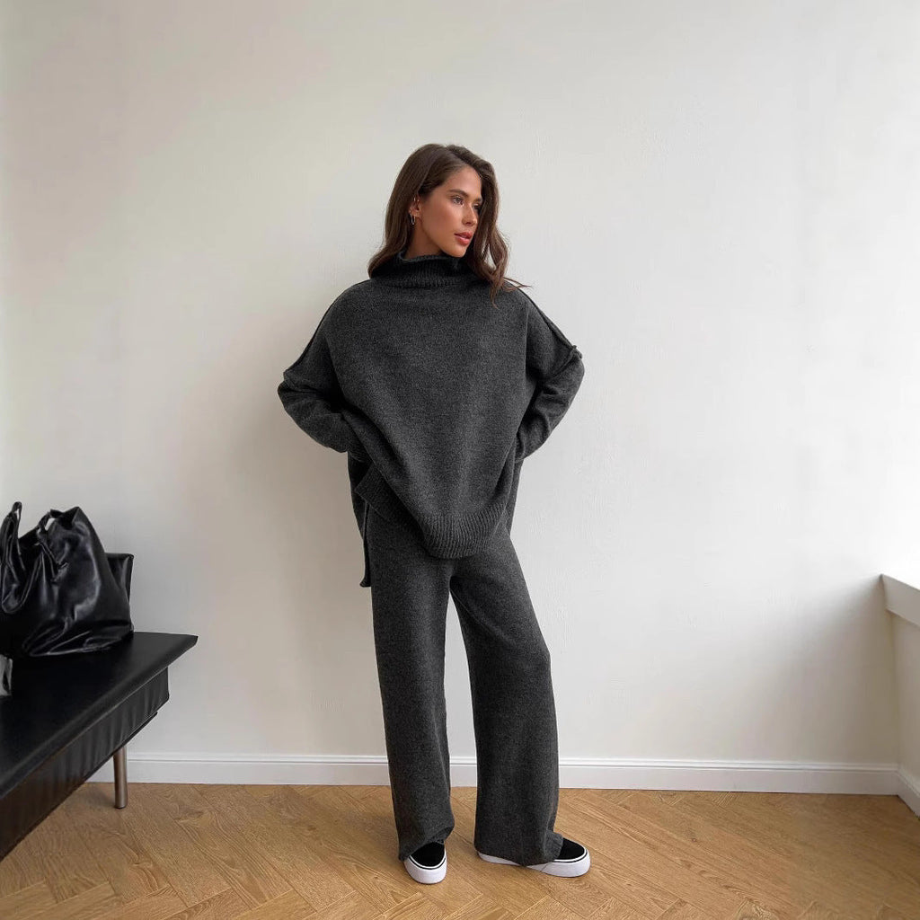 Fashionable With Side-slit Sweaters Women's Suit