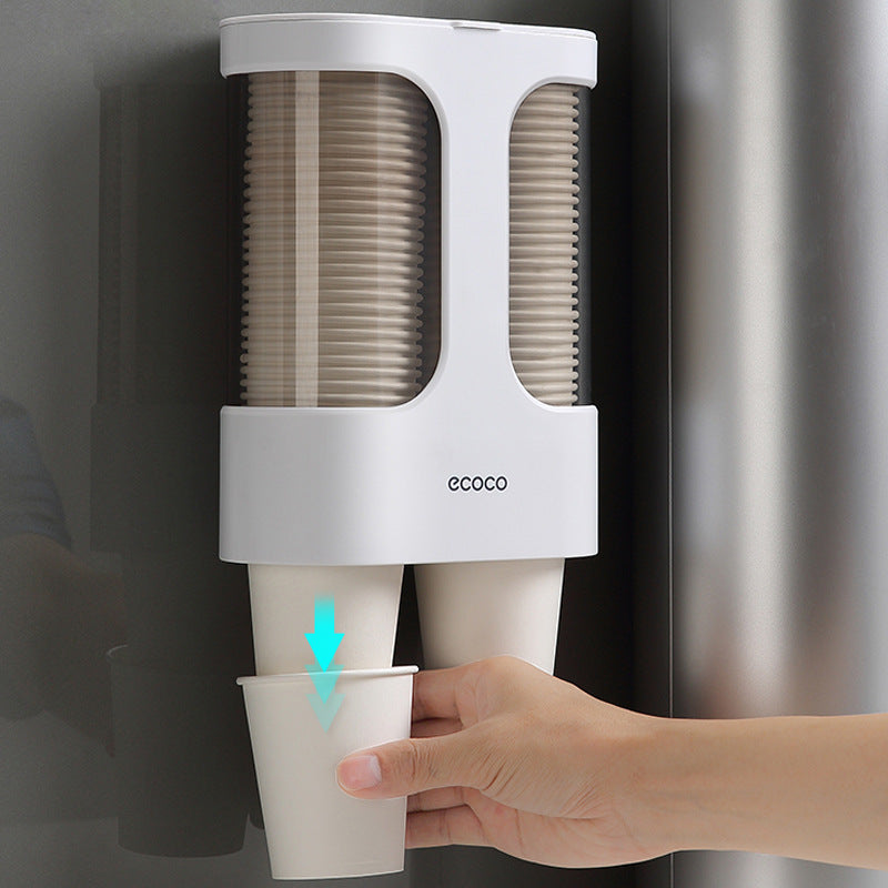 Disposable Paper Cups Dispenser - Wall Mounted Cup Holder for Water Dispenser Kitchen Office