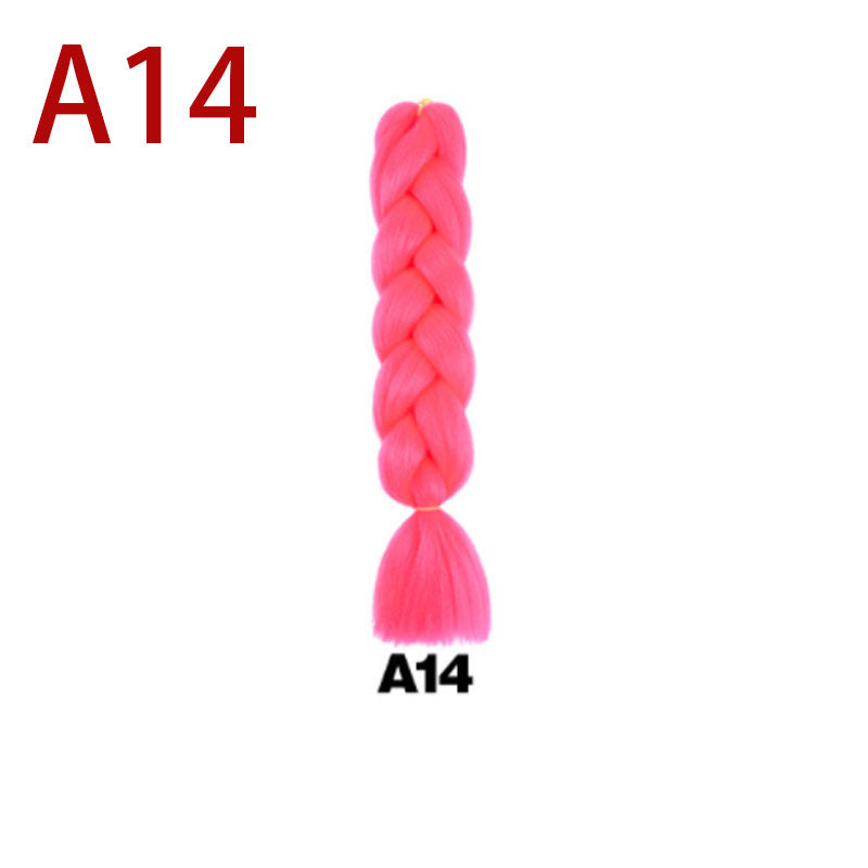 Fashion Dirty Braid Wig Monochrome Color Big Braid