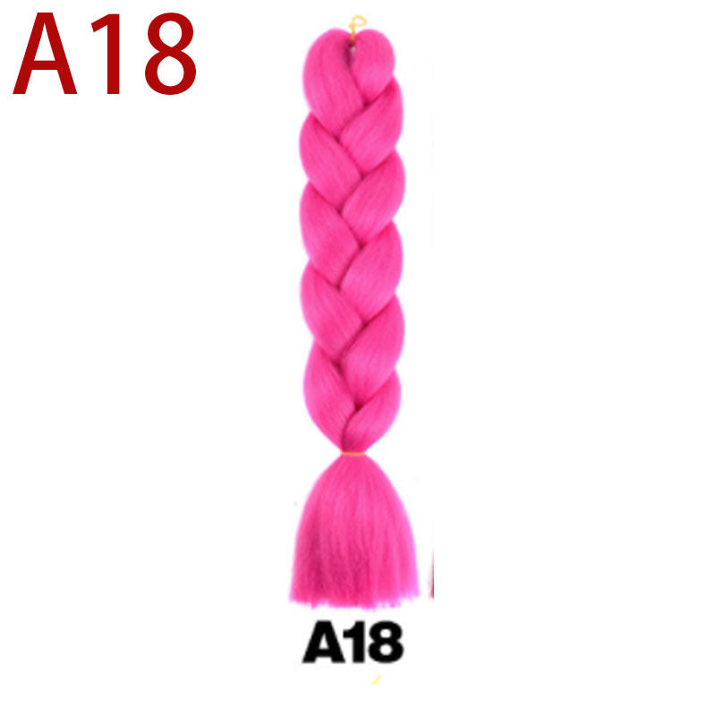 Fashion Dirty Braid Wig Monochrome Color Big Braid