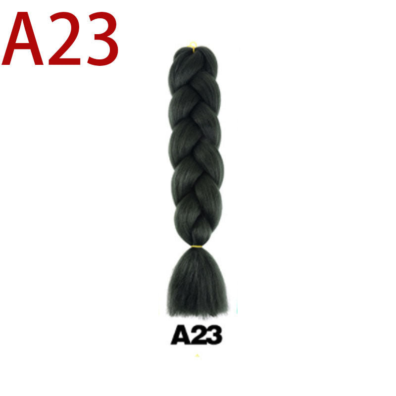 Fashion Dirty Braid Wig Monochrome Color Big Braid