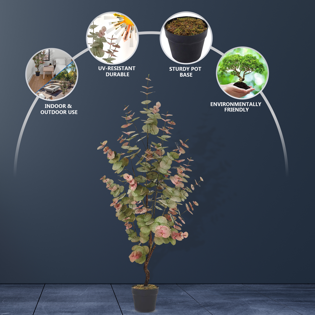 1.3M Eucalyptu Stems Plants with 480 Leaves - Artificial Plant