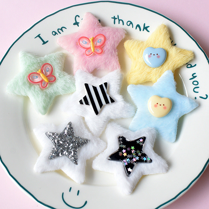 Cute Plush Star Charm - Decorative Accessories for Hair, Shoes & Phone Cases