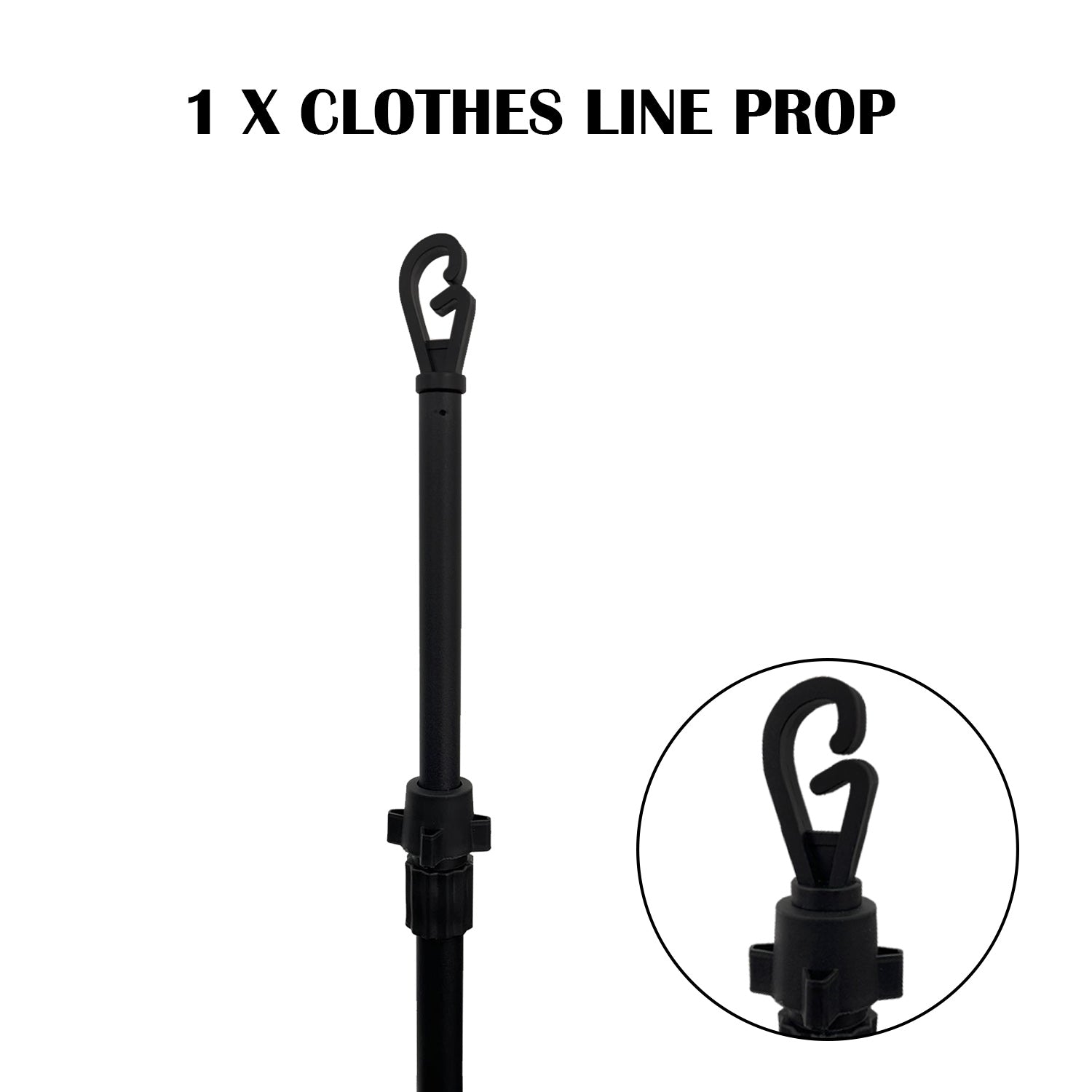 2.4M Metal Heavy Duty Washing Line Prop