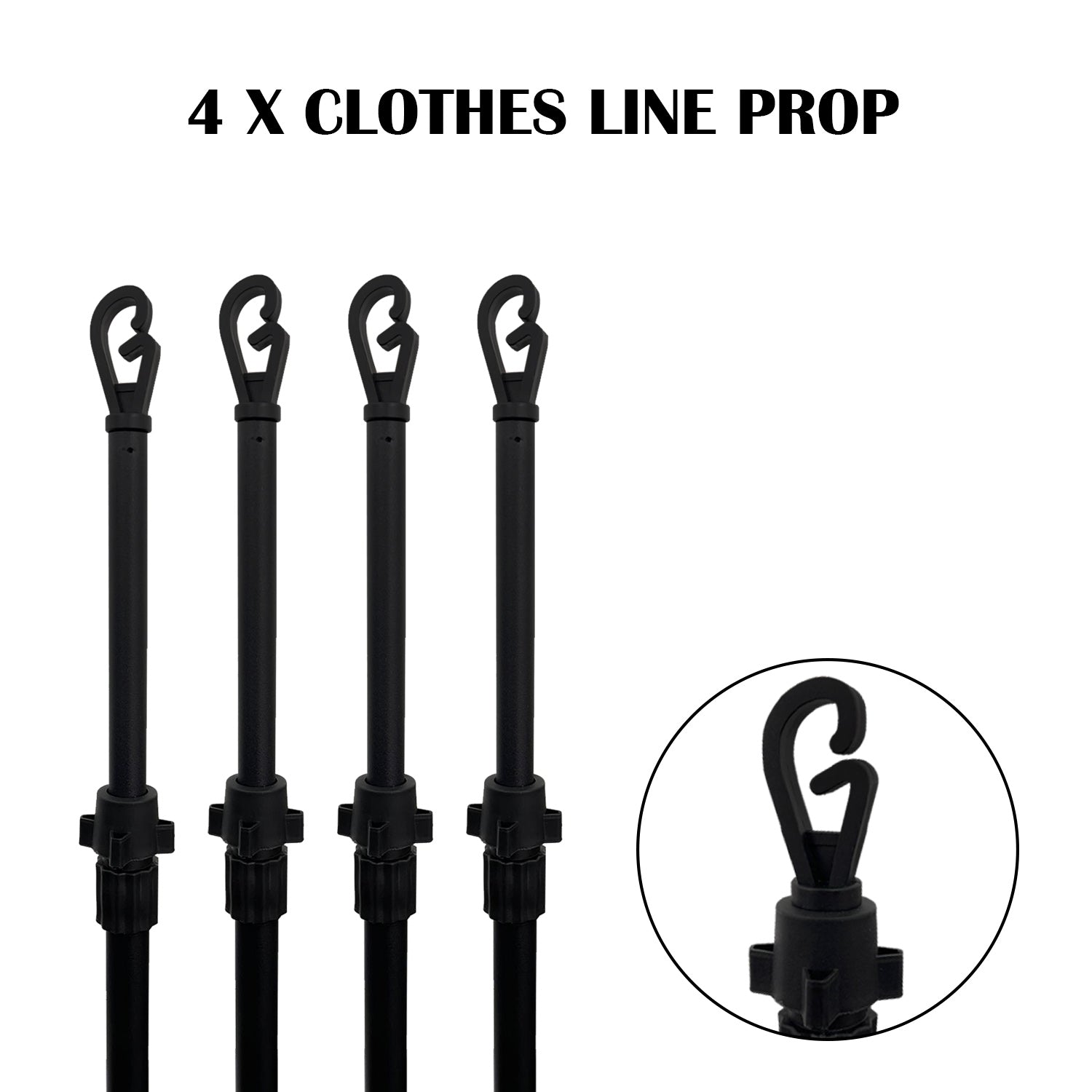 2.4M Metal Heavy Duty Washing Line Prop