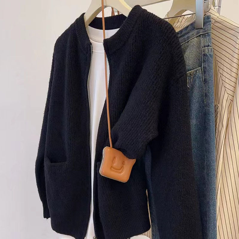 Design Temperature-sensitive Soft Wind Soft Glutinous Sweater Coat