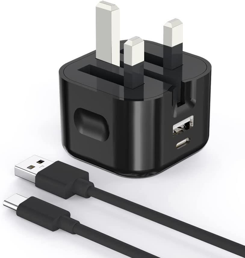 Fast PD Charger Dual USB Charging Adapter For iPhone Samsung Universal UK PLUG