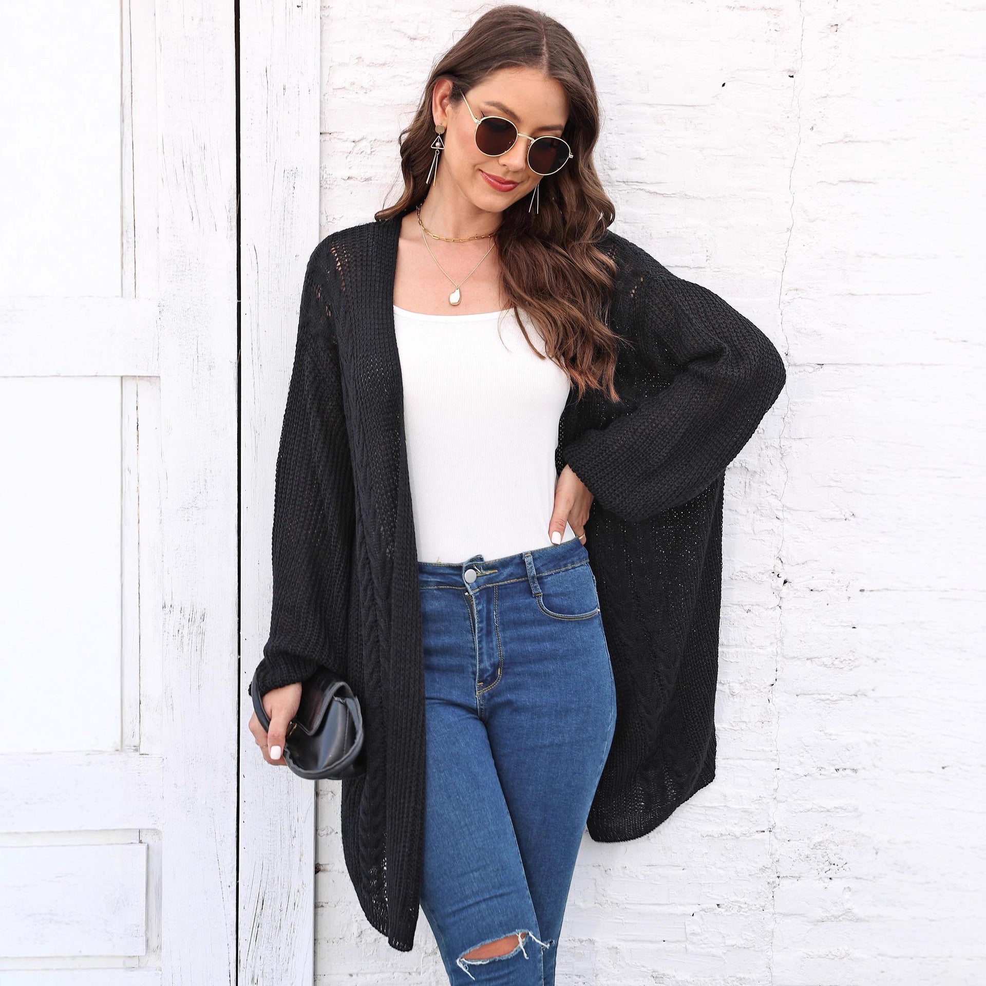 Women's Fashion Loose Casual Sweater Coat