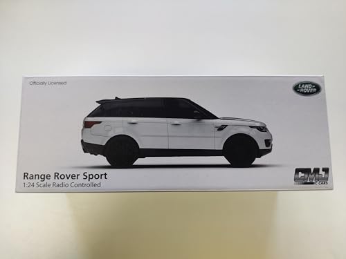 CMJ RC Cars TM Range Rover Sport Remote Control Car 1:24 scale with Working LED Lights, Radio Controlled Supercar (Range Rover Sport White)