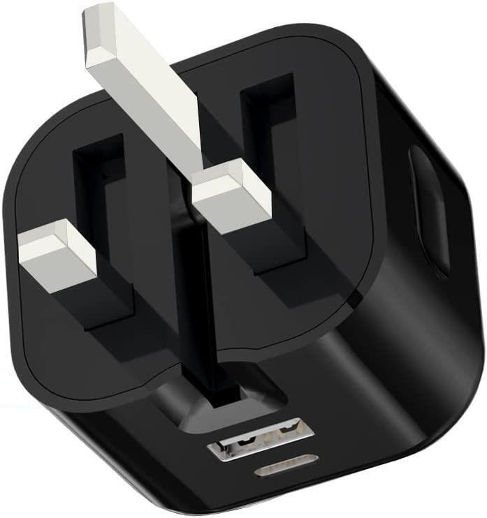 Fast PD Charger Dual USB Charging Adapter For iPhone Samsung Universal UK PLUG