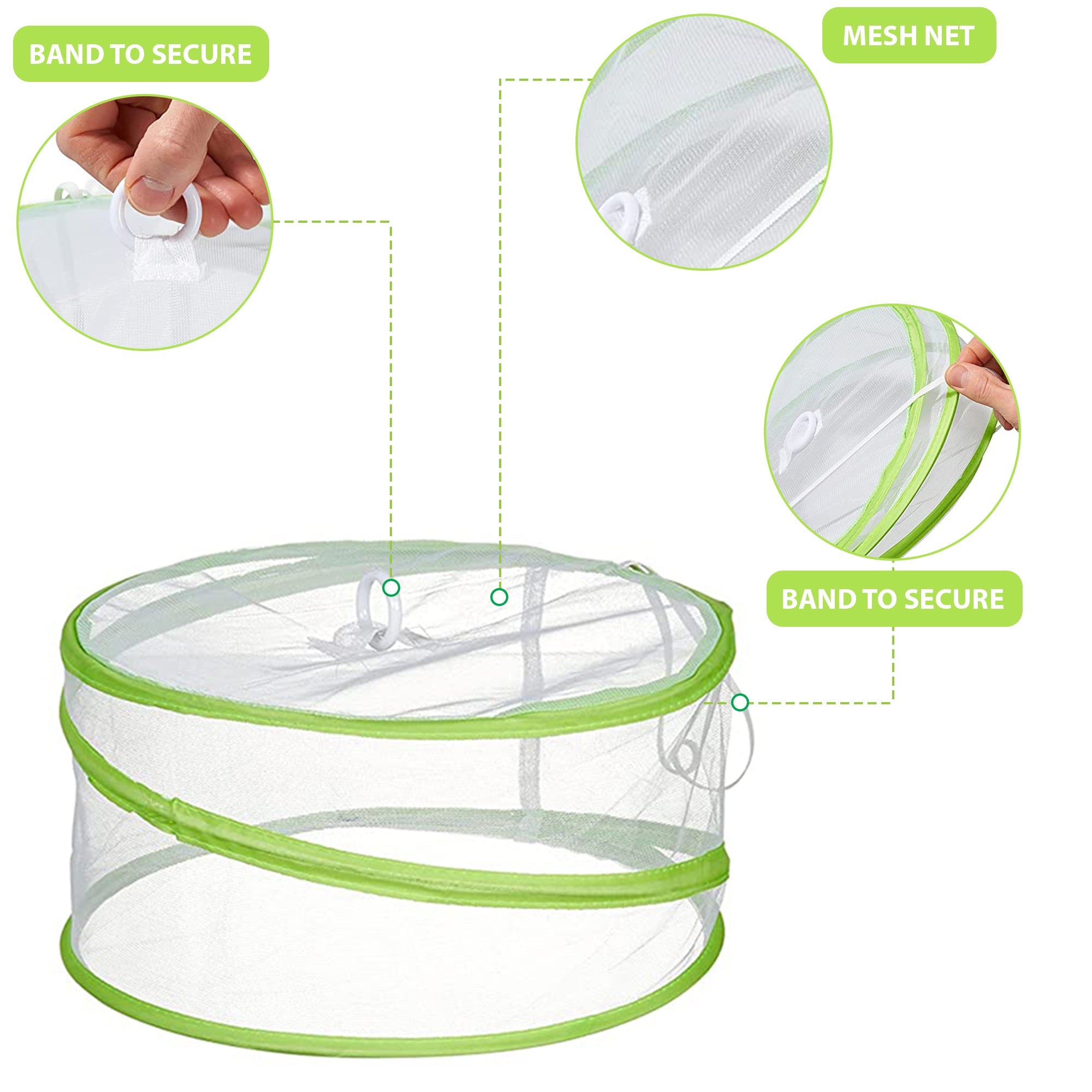 3x Collapsible Pop Up Food Covers