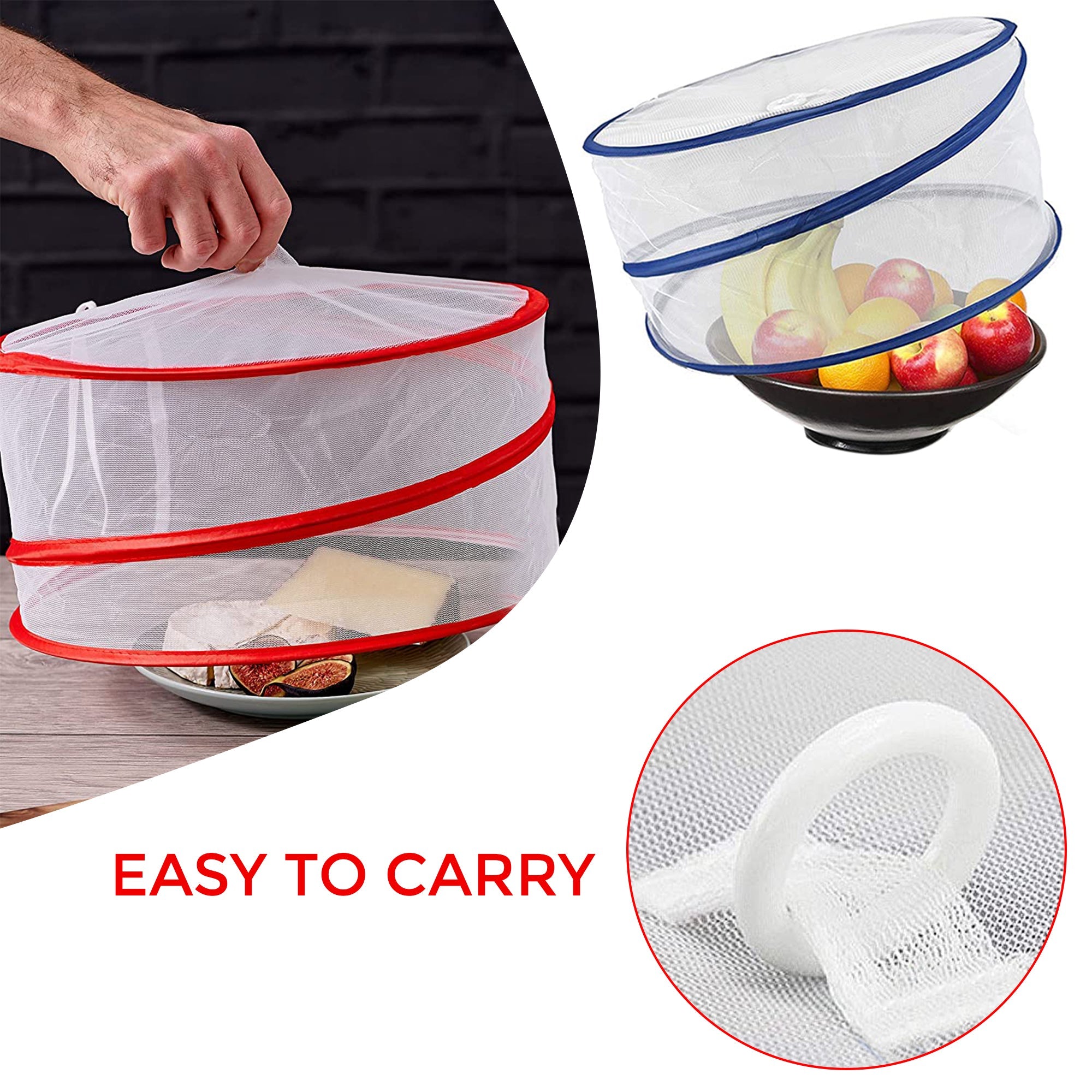 3x Collapsible Pop Up Food Covers