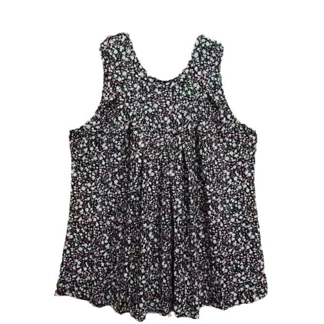 Summer Plus Size Printed Round Neck Sleeveless Vest