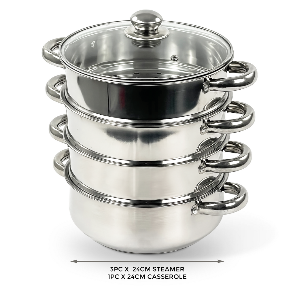 4 Tier Steel Induction Steamer Cookware