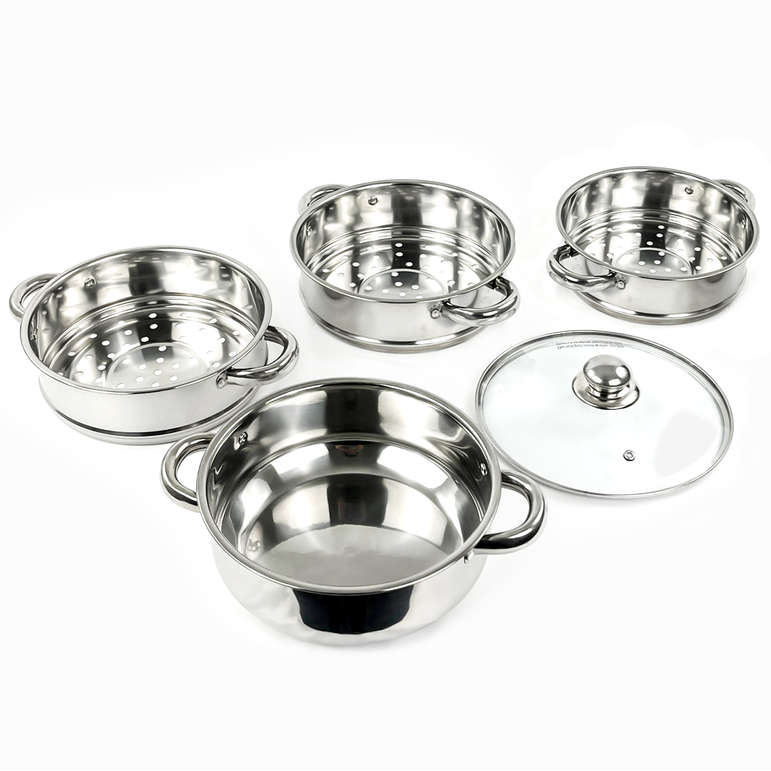 4 Tier Steel Induction Steamer Cookware