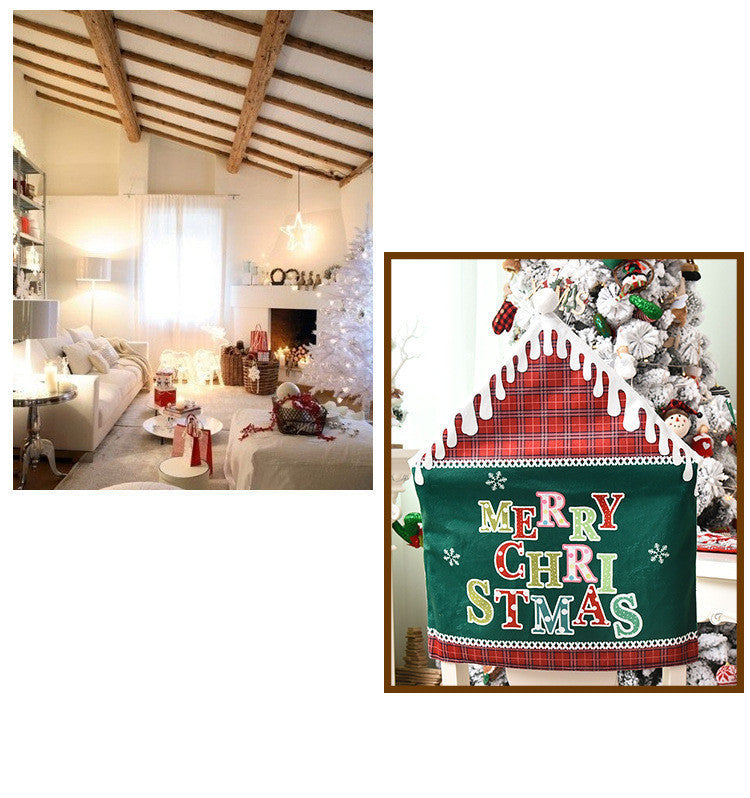 Christmas Decoration English Alphabet Chair Cover