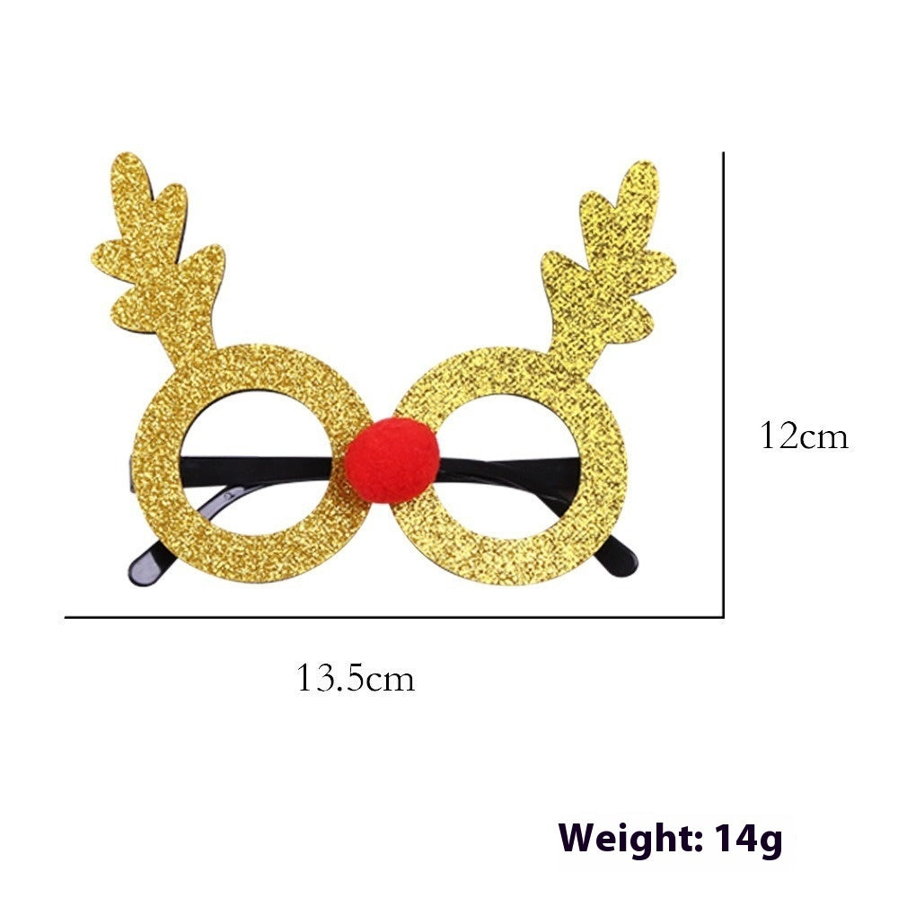 2025Golden Glasses Christmas Day Party Decoration