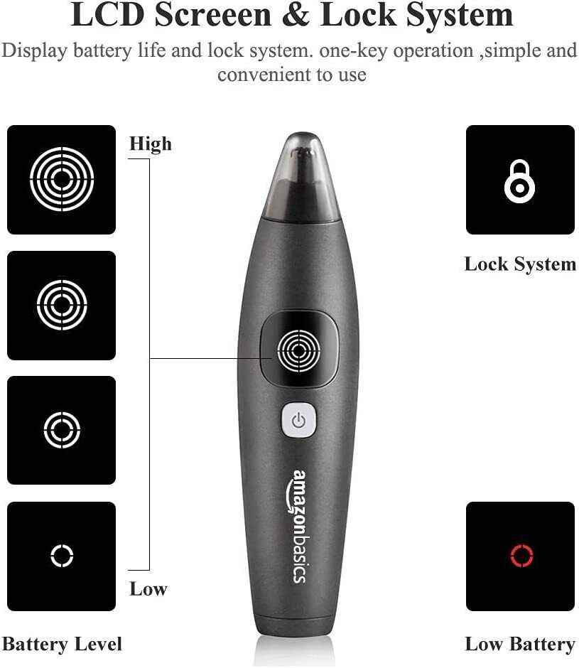 Portable Electric Nose Ear Hair Trimmer Electric Clipper Dual Spinning Blade