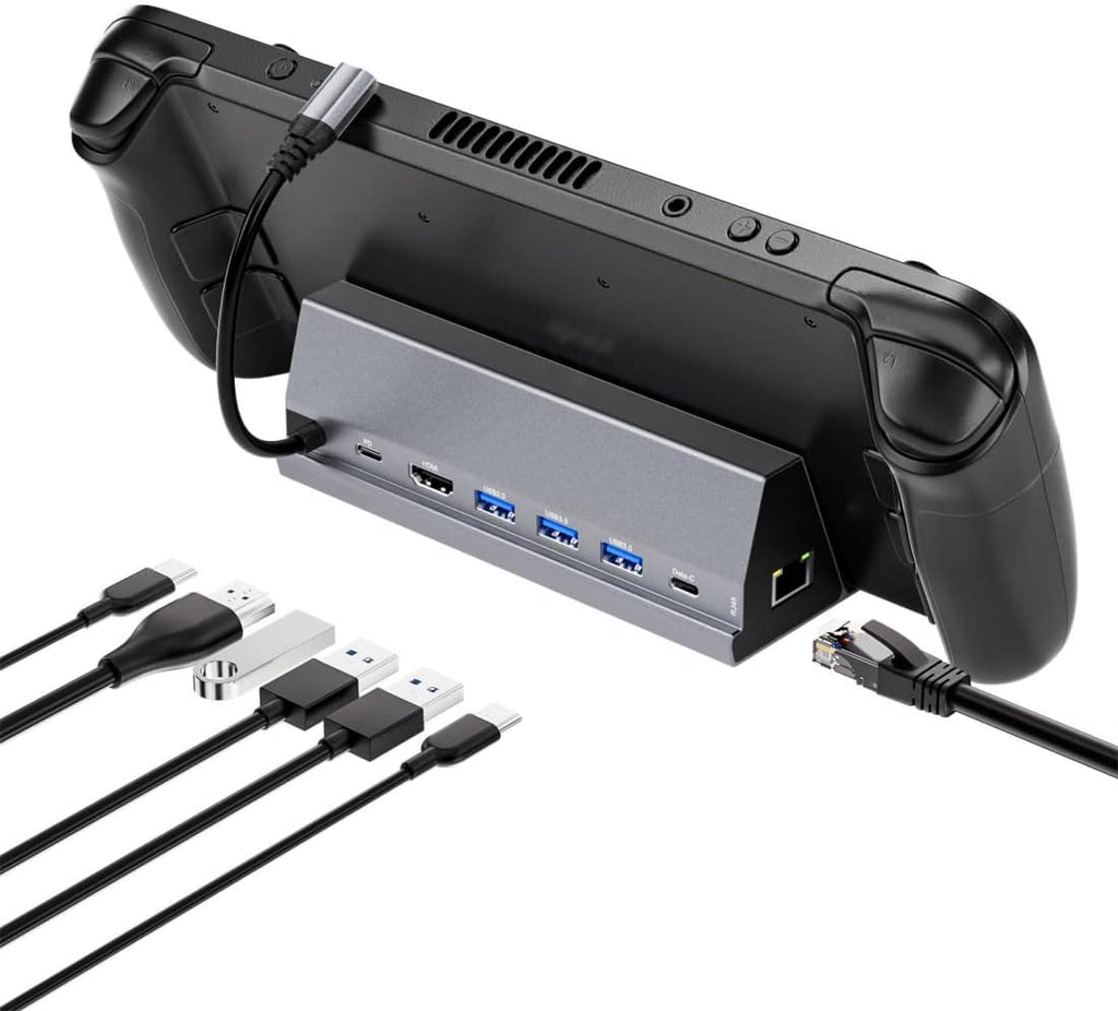 USB-C Docking Station 7-in-1 for Steam Deck with HDMI 4K@60Hz 2 USB-A 3.0