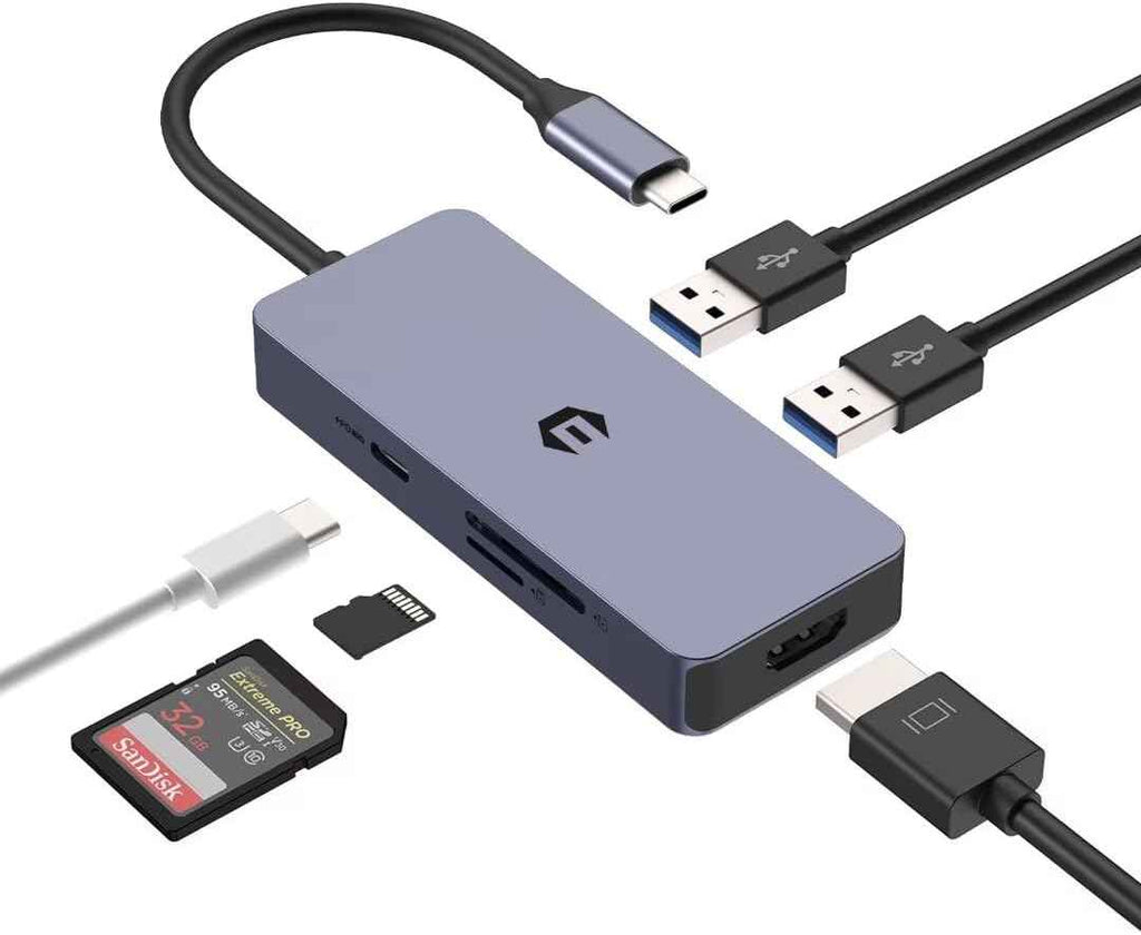 USB C Docking Station 6 in 1 for Mac Pro/Air Dell Surface HP Surface Book etc