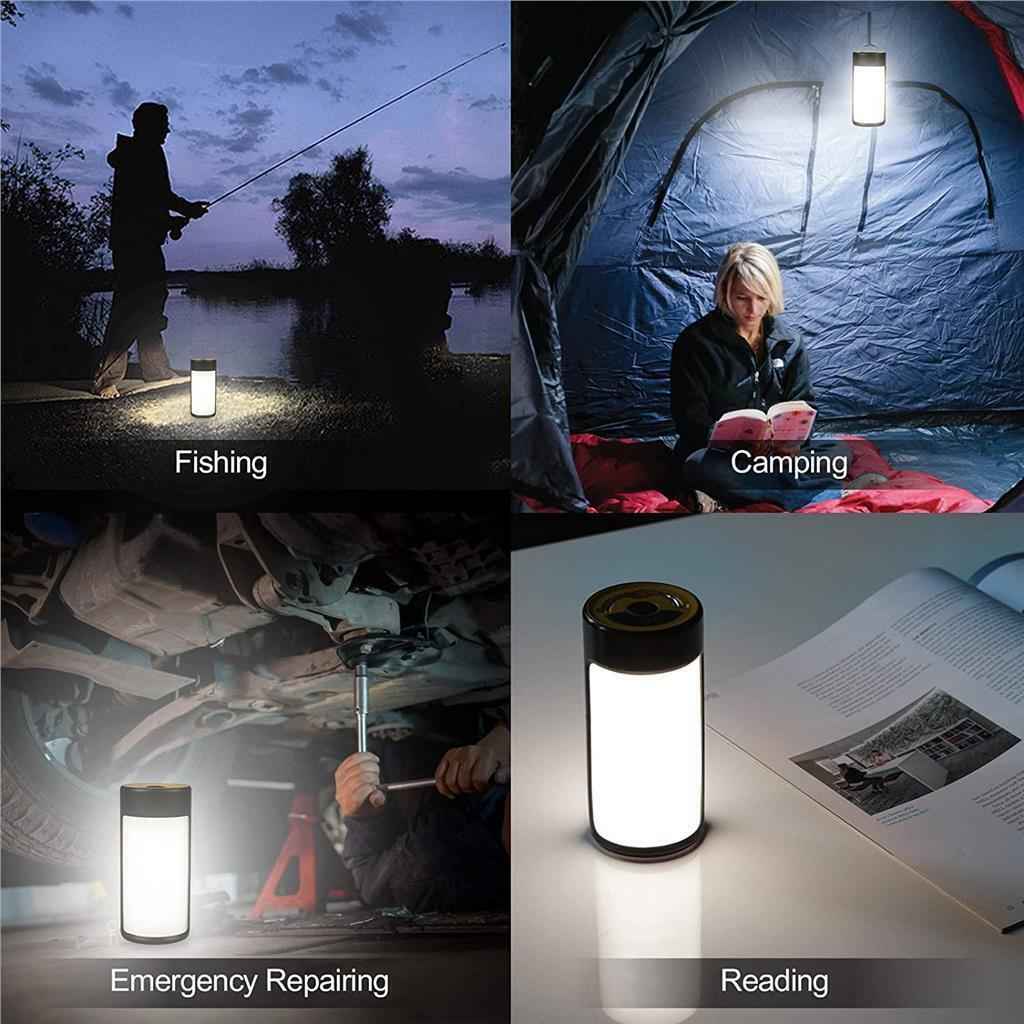 Rechargeable Camping Lights LED 400LM 5 Light Modes also Charges Phones - 2 Pack