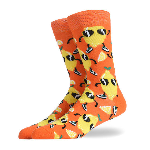 Fashion Creative Hamburger Pizza Alien Men Socks Cute Series