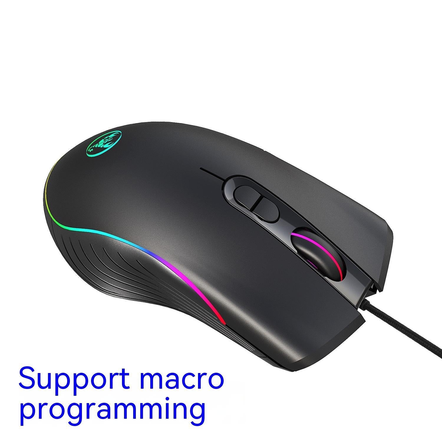 RGB Gaming Mouse - 6400 DPI Wired Optical Mouse with 7 Programmable Buttons | Ergonomic Design