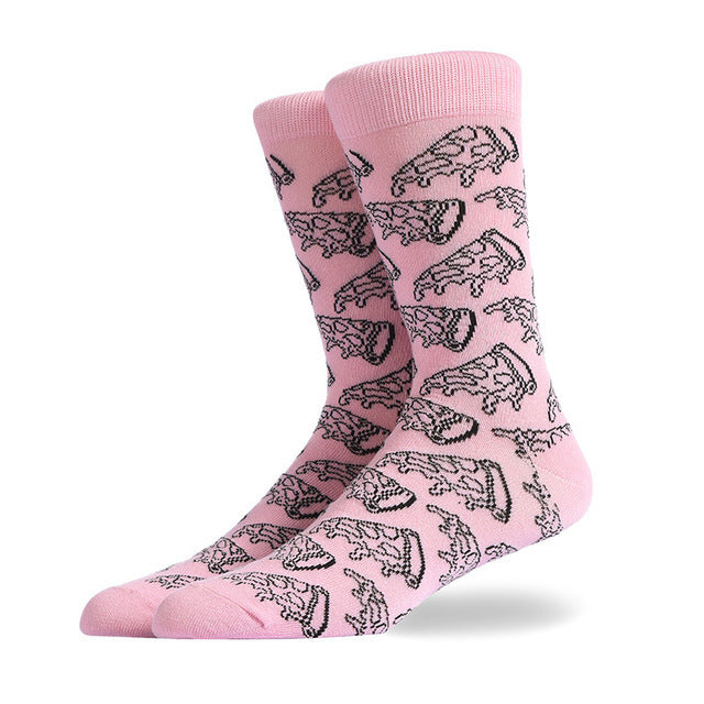 Fashion Creative Hamburger Pizza Alien Men Socks Cute Series