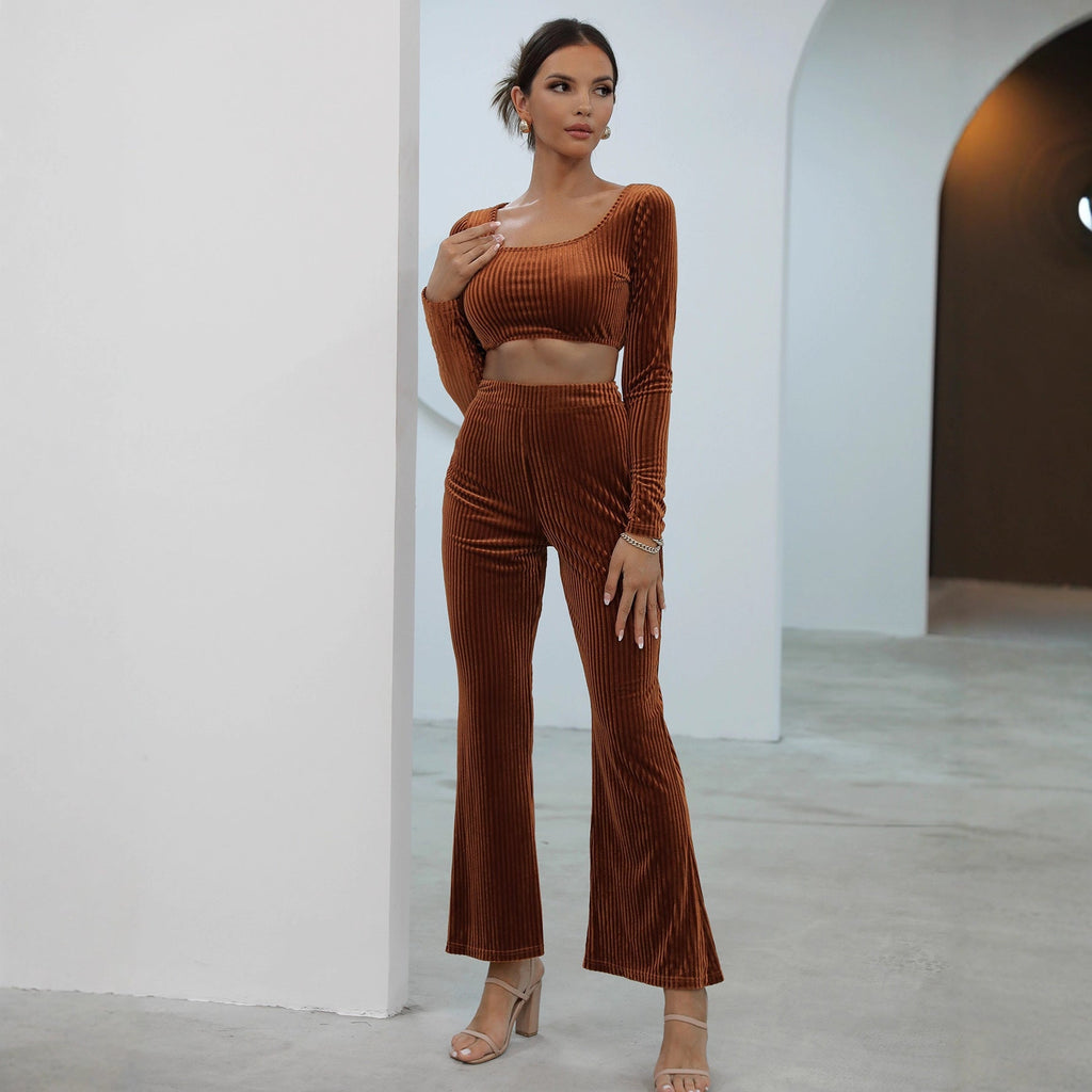 Long Sleeve Sweater Fashion Casual Set