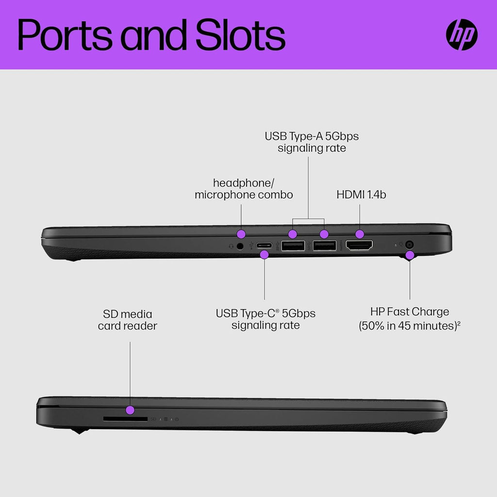 HP Stream 14" Laptop | Intel N4120 Processor | 4 GB RAM | 128 GB SSD | Intel UHD Graphics | HD Display | Dual Speakers | Microsoft 365 Personal 12 month included | Win 11 | Indigo Blue | 14s-dq0033sa