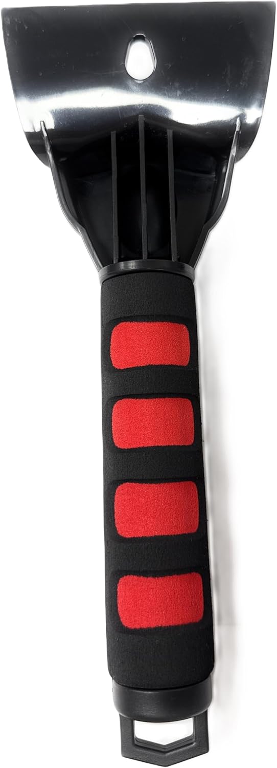 Premium Car Ice Scraper 2 In 1 Head For Clearing Ice & Snow A Winter Essential