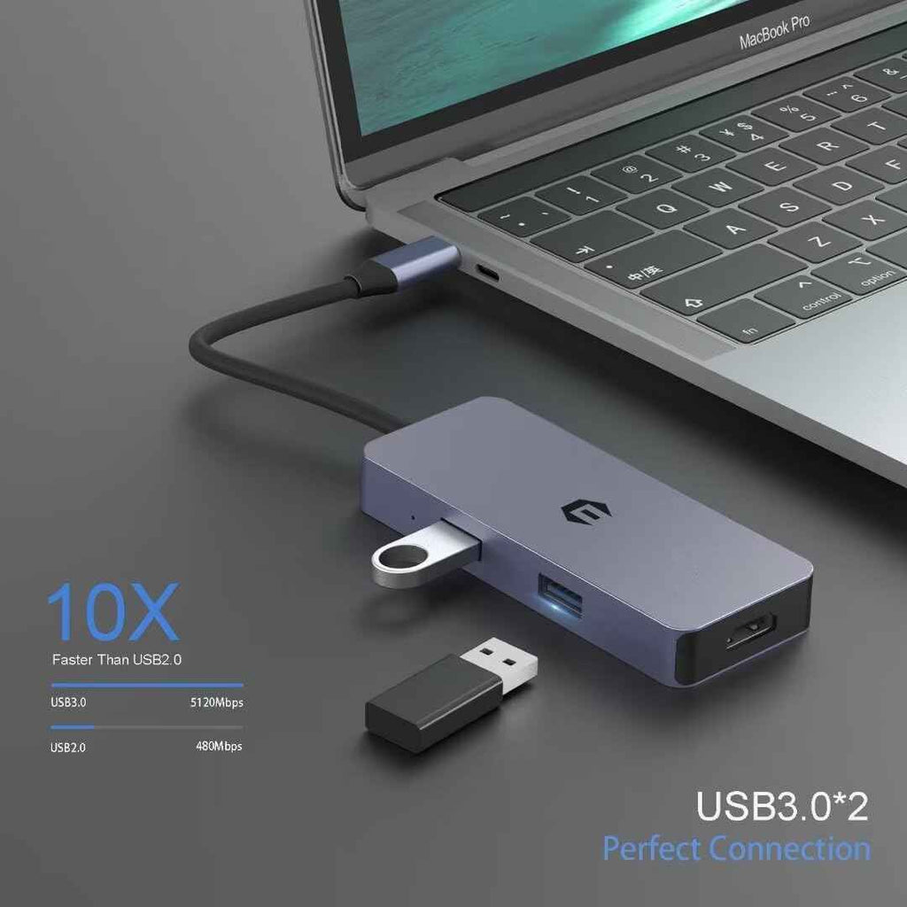 USB C Docking Station 6 in 1 for Mac Pro/Air Dell Surface HP Surface Book etc