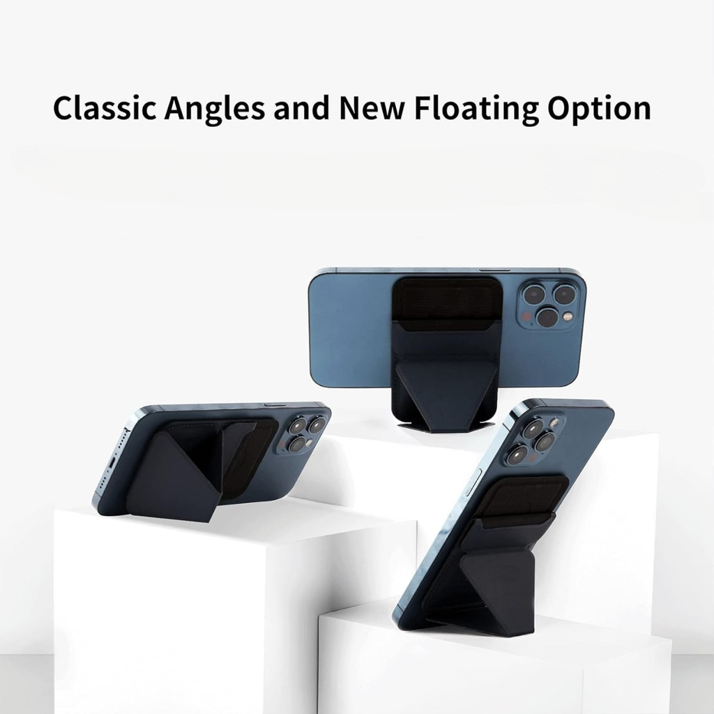 Folding iPhone Magnetic Wallet & Portable iPhone Stand 2 in 1 Card Holder - Blue