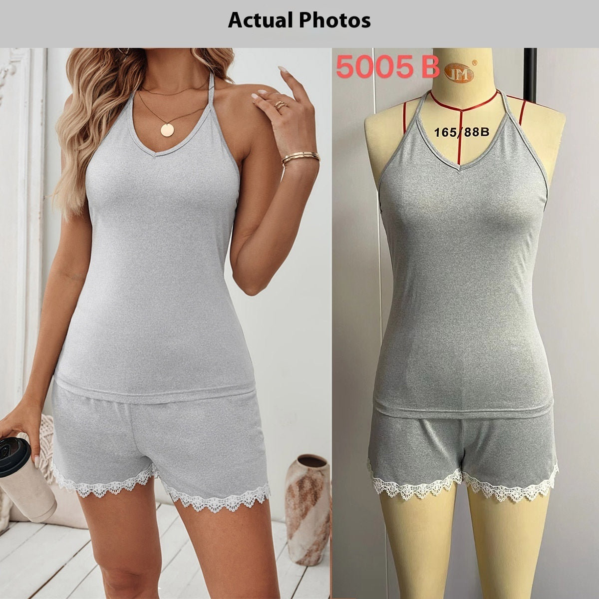 European And American Crochet Vest Shorts Casual Suit