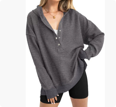 Autumn And Winter Solid Color Loose Raglan Sleeve Sweater