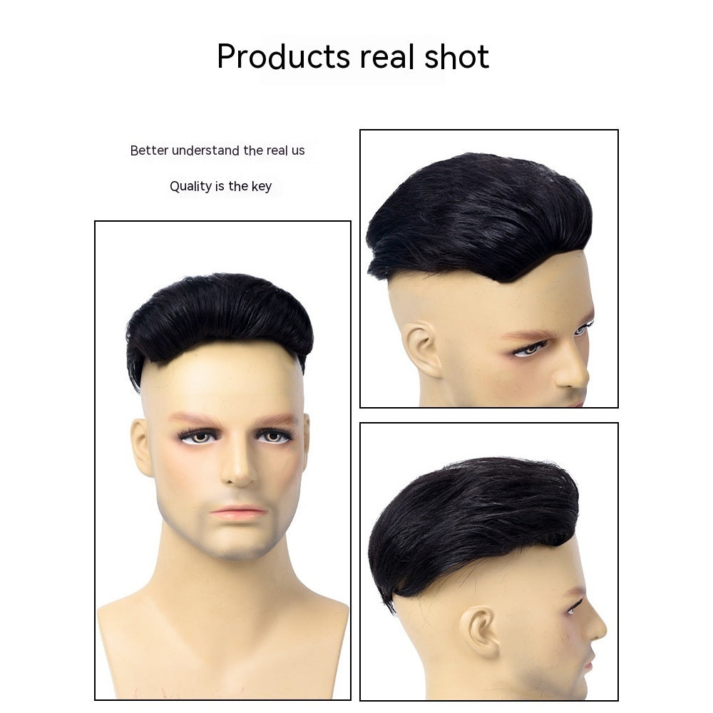 Men's Wig Big Back Head Aircraft Head Invisible Hair Supplementing Piece