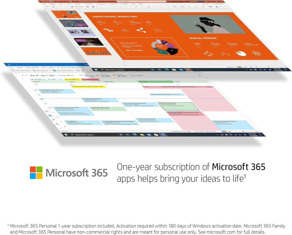 HP Stream 14" Laptop | Intel N4120 Processor | 4 GB RAM | 128 GB SSD | Intel UHD Graphics | HD Display | Dual Speakers | Microsoft 365 Personal 12 month included | Win 11 | Indigo Blue | 14s-dq0033sa