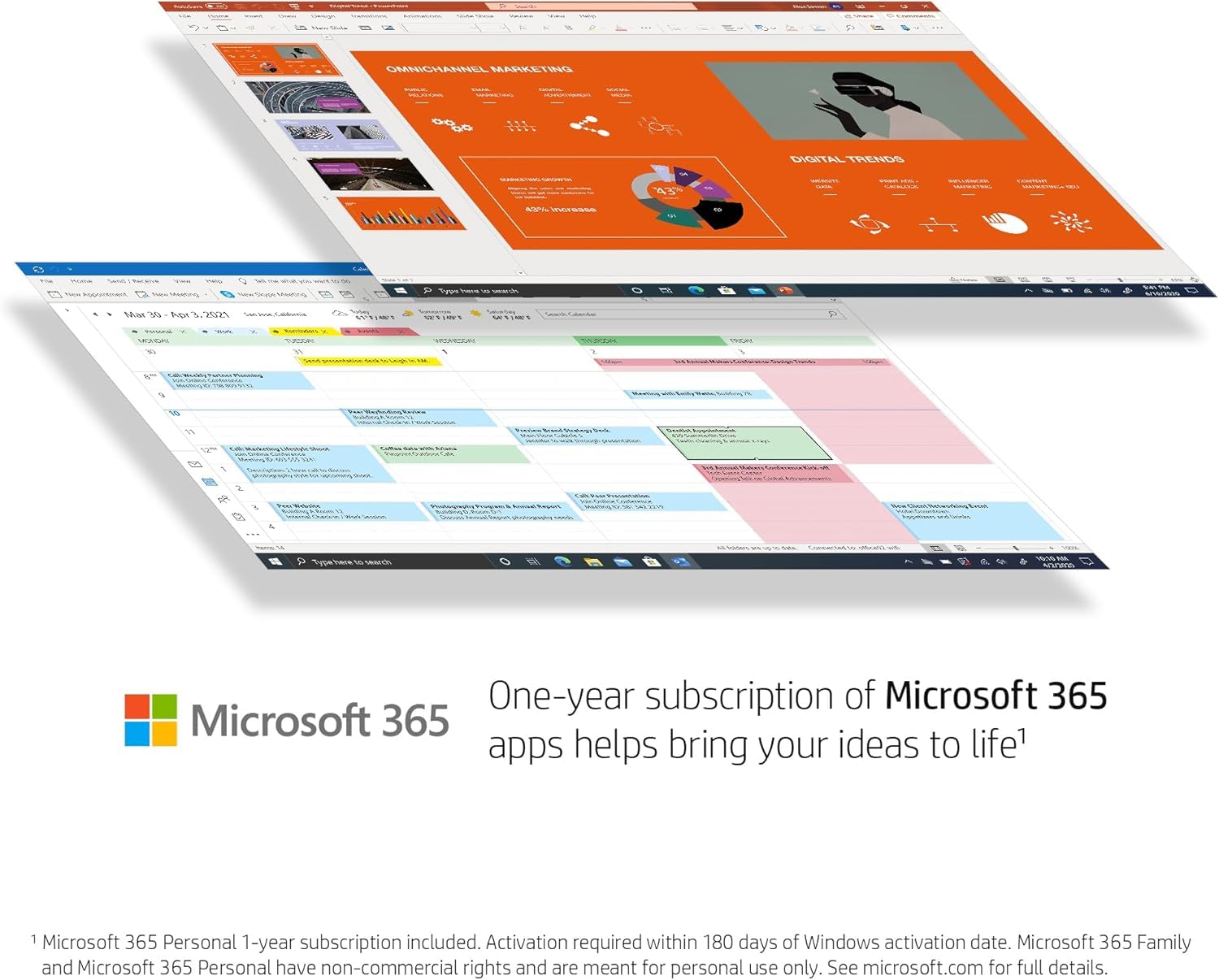 HP Stream 14" Laptop | Intel N4120 Processor | 4 GB RAM | 128 GB SSD | Intel UHD Graphics | HD Display | Dual Speakers | Microsoft 365 Personal 12 month included | Win 11 | Indigo Blue | 14s-dq0033sa