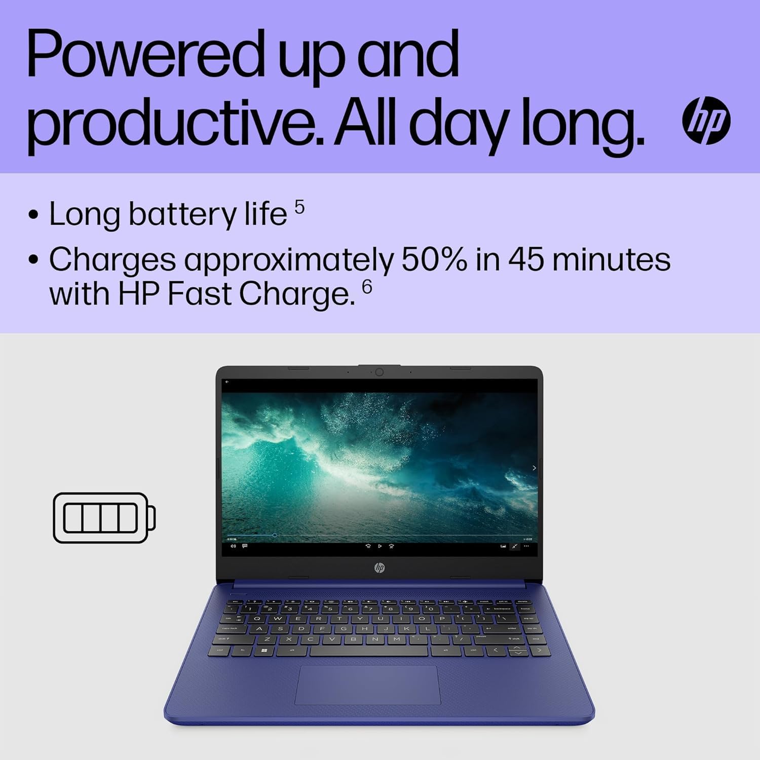 HP Stream 14" Laptop | Intel N4120 Processor | 4 GB RAM | 128 GB SSD | Intel UHD Graphics | HD Display | Dual Speakers | Microsoft 365 Personal 12 month included | Win 11 | Indigo Blue | 14s-dq0033sa