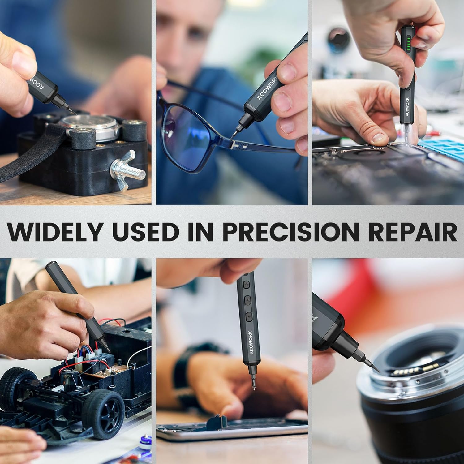 Mini Electric Screwdriver, 68 in 1 Precision Screwdriver Set with 64 Magnetic Bits, 5 Torque Settings, 4 LED Lights, Rechargeable Repair Tool Kit for Electronics, Phone, Camera, Laptop, Watch