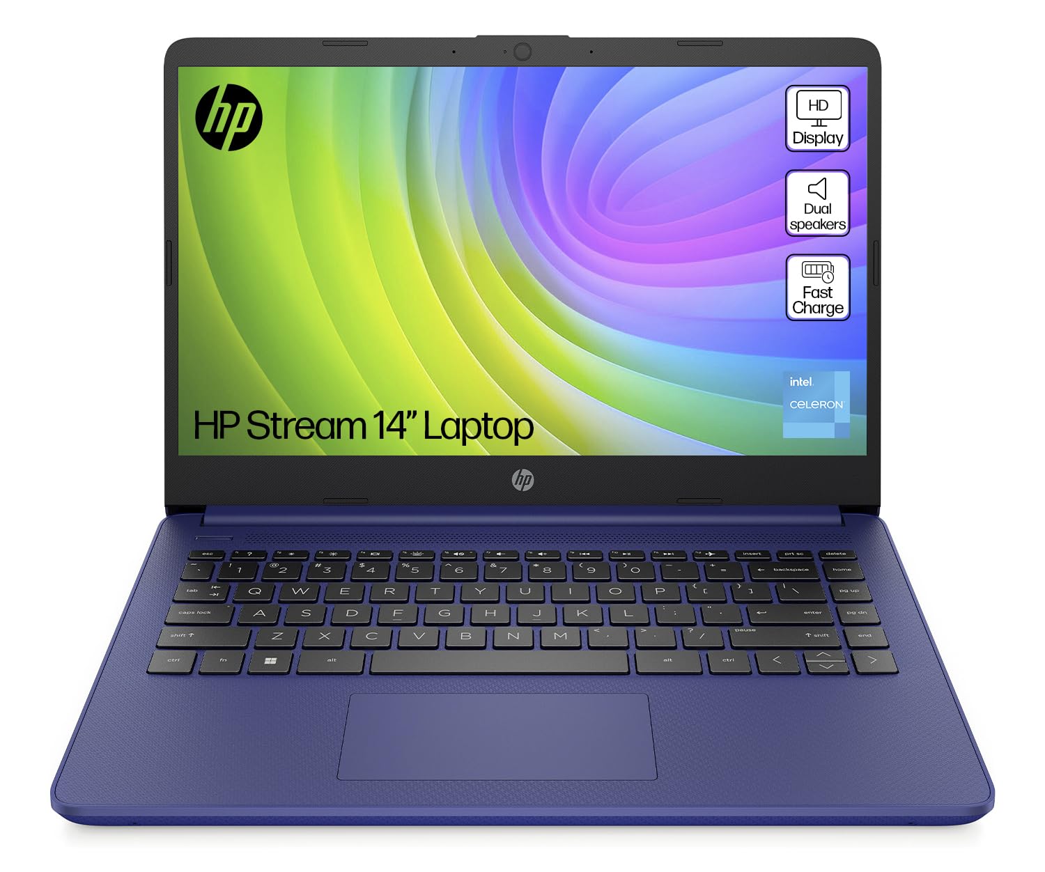 HP Stream 14" Laptop | Intel N4120 Processor | 4 GB RAM | 128 GB SSD | Intel UHD Graphics | HD Display | Dual Speakers | Microsoft 365 Personal 12 month included | Win 11 | Indigo Blue | 14s-dq0033sa