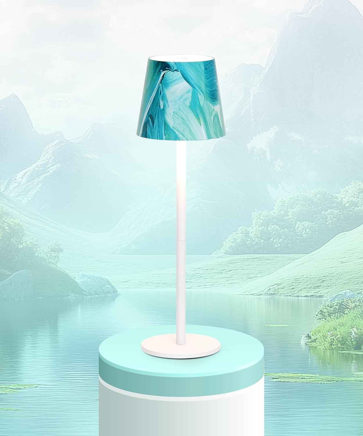Cordless LED Table Lamp Rechargeable Light IP54 Touch Dimmable Various Colours