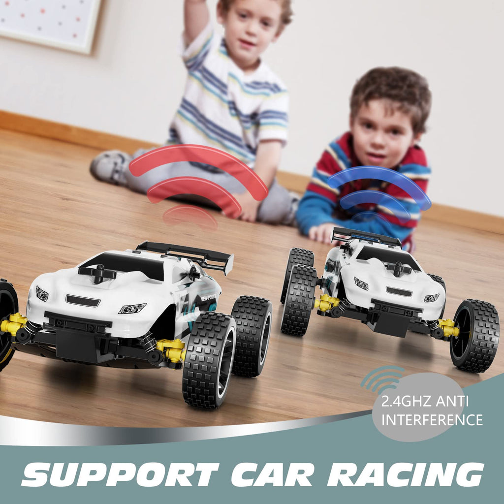 Tecnock RC Remote Control Car for Kids, 1:18 High Speed 20 KM/H 2WD RC Buggy, 2.4GHz Off Road Racing Car with Rechargeable Batteries, Gift for Boys and Girls
