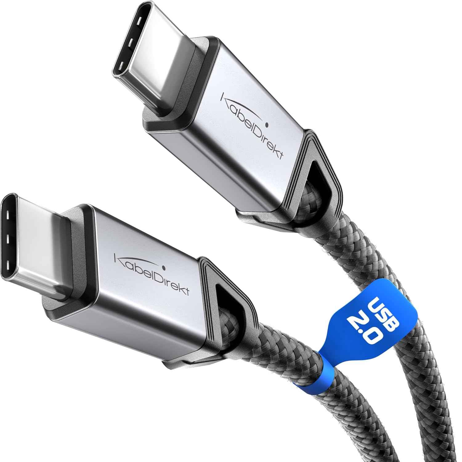 USB C Cable for Fast Charging - Break-Resistant Metal Plugs + Nylon Braiding 60W