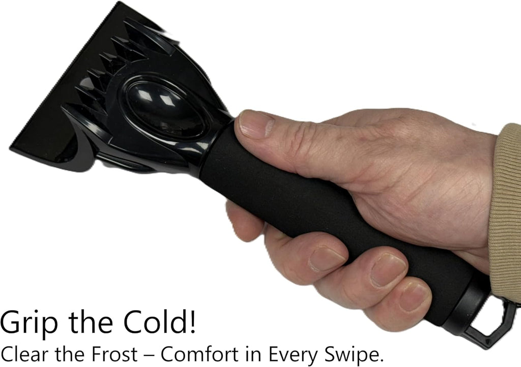 Premium Car Ice Scraper 2 In 1 Head For Clearing Ice & Snow A Winter Essential