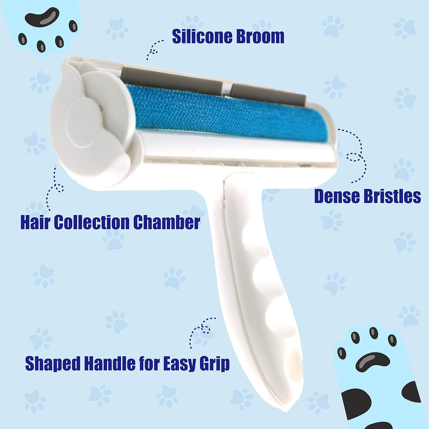 Pet Hair Lint Roller – Reusable, Removes Even the Invisible Dog & Cat Fur